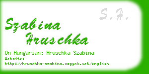 szabina hruschka business card